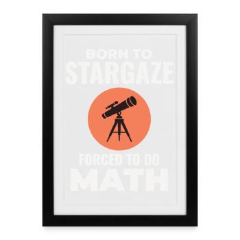 Astronomy Lover Math Design  - Framed poster (27 × 37 cm) - black - Front