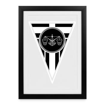 Cool gift. Cutter friezes - Framed poster (27 × 37 cm) - black - Front