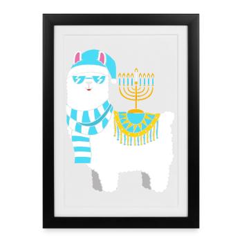 Hanoukka Hanoukka Hanoukka - Affiche encadrée (27 × 37 cm) - noir - Devant