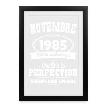 40th Anniversary - November 1985 Perfection - Framed poster (27 × 37 cm) - black - Front