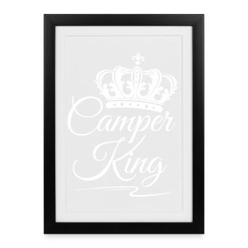 Camping-car King - Affiche encadrée (27 × 37 cm) - noir - Devant
