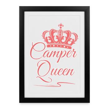 Camper Queen - Framed poster (27 × 37 cm) - black - Front