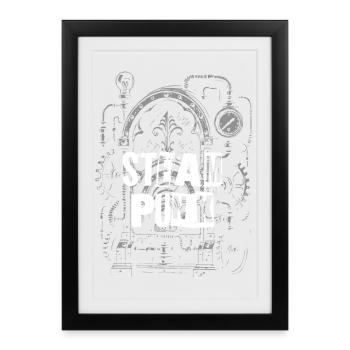 Steampunk Gears Arch - Framed poster (27 × 37 cm) - black - Front
