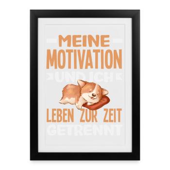 My motivation and I - currently separated - Framed poster (27 × 37 cm) - black - Front