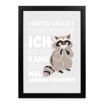 I function best under pressure - Framed poster (27 × 37 cm) - black - Front