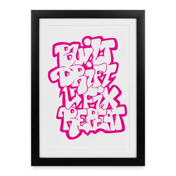 Built Drift Fix Repeat 03 - Framed poster (27 × 37 cm) - black - Front