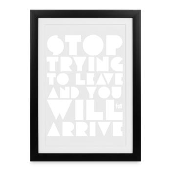 Citation de Lao Tseu - Affiche encadrée (27 × 37 cm) - noir - Devant