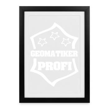 Occupation Geomatics Engineer - Framed poster (27 × 37 cm) - black - Front
