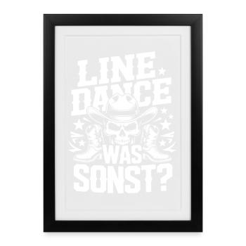 Cowboy en Ligne de Crâne - Affiche encadrée (27 × 37 cm) - noir - Devant