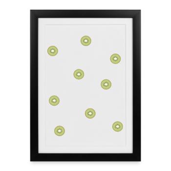 Kiwis - Affiche encadrée (27 × 37 cm) - noir - Devant
