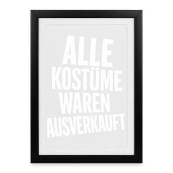 Carnival Costume Sold Out Gift Woman - Framed poster (27 × 37 cm) - black - Front