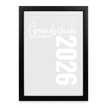 Remise des diplômes de l'école primaire 2026 - Affiche encadrée (27 × 37 cm) - noir - Devant