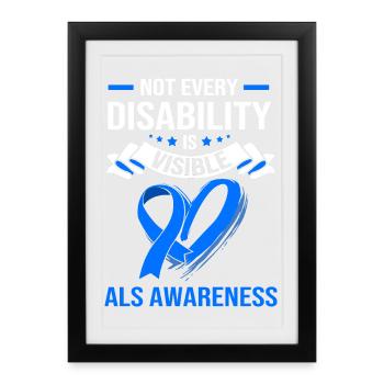 ALS nerve disease - Framed poster (27 × 37 cm) - black - Front