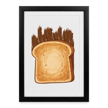 Toast au chocolat à la crème - Affiche encadrée (27 × 37 cm) - noir - Devant