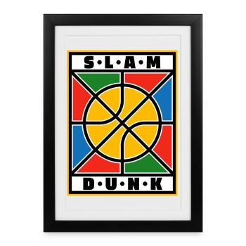 Slam Dunk Basketball - Framed poster (27 × 37 cm) - black - Front
