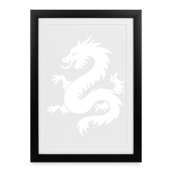 Chinese Dragon Icon - Framed poster (27 × 37 cm) - black - Front