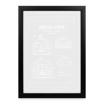 Bread Oven Blueprint Design - Framed poster (27 × 37 cm) - black - Front