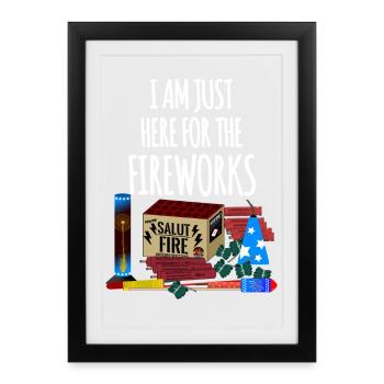 Pyro Funny Saying Fireworks New Year's Eve - Framed poster (27 × 37 cm) - black - Front