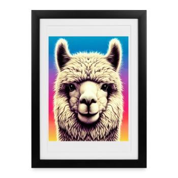 Alpaga - Affiche encadrée (27 × 37 cm) - noir - Devant