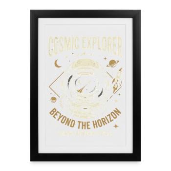 Cosmic Explorer - Framed poster (27 × 37 cm) - black - Front