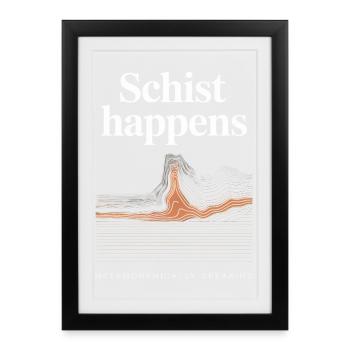 Le schiste se produit Langage métamorphique - Affiche encadrée (27 × 37 cm) - noir - Devant
