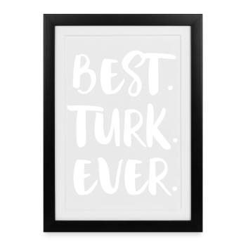 Meilleure Femme Turque de tous les temps - Affiche encadrée (27 × 37 cm) - noir - Devant