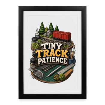TINY TRACK PATIENCE Geduld - Framed poster (27 × 37 cm) - black - Front