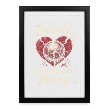 Pétanque Boule Lustig Fanny Spruch Frankreich - Gerahmtes Poster (27 × 37 cm) - Schwarz - Vorne