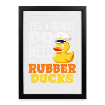 Motifs drôles de canards Citons amoureux de canards - Affiche encadrée (27 × 37 cm) - noir - Devant