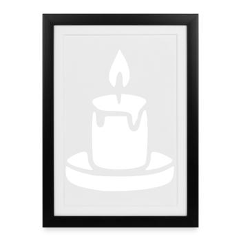 Candle Meditation Gift - Framed poster (27 × 37 cm) - black - Front