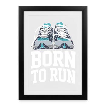 Trail Running - Born to Run - Framed poster (27 × 37 cm) - black - Front