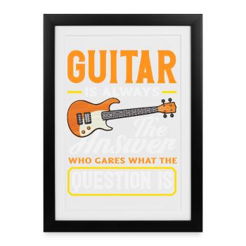 Funny Musician - Framed poster (27 × 37 cm) - black - Front