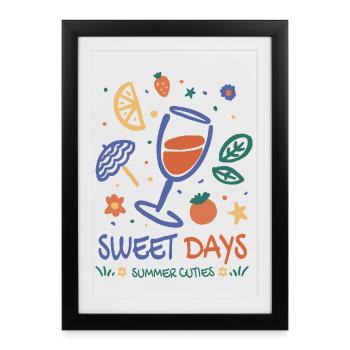 Spritzer Summer - Framed poster (27 × 37 cm) - black - Front
