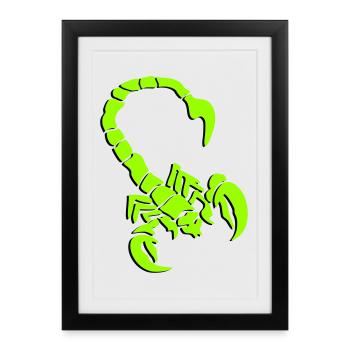 skorpion_01_3d - Framed poster (27 × 37 cm) - black - Front