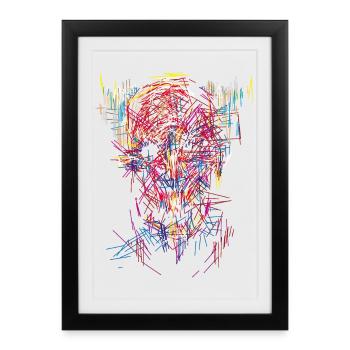 Halloween devil / Abstract - Framed poster (27 × 37 cm) - black - Front