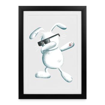 Dab Dance Bunny I Dabbing I Easter Gift - Framed poster (27 × 37 cm) - black - Front