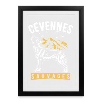 Cévennes Sauvages - Affiche encadrée (27 × 37 cm) - noir - Devant