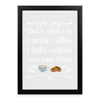 Baking baker baker - Framed poster (27 × 37 cm) - black - Front