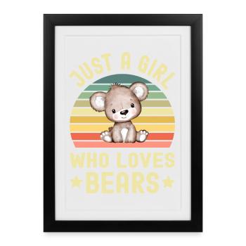 Ours Ours - Affiche encadrée (27 × 37 cm) - noir - Devant