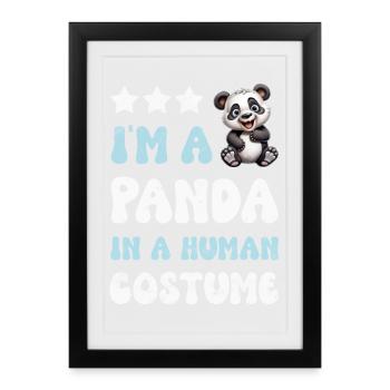 Panda Panda Ours - Affiche encadrée (27 × 37 cm) - noir - Devant