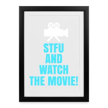 Films, Théâtre, Caméra, Déclaration, Soirée cinéma, Films - Affiche encadrée (27 × 37 cm) - noir - Devant