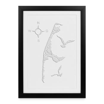 Sylt mon île - Affiche encadrée (27 × 37 cm) - noir - Devant