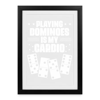 Conception de jeux Domino - Affiche encadrée (27 × 37 cm) - noir - Devant