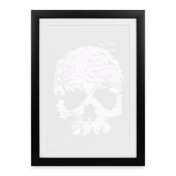 Tree of Life Skull Illustration - Framed poster (27 × 37 cm) - black - Front