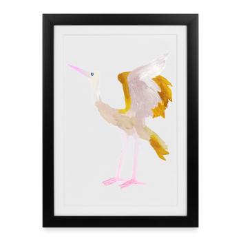 crane - Framed poster (27 × 37 cm) - black - Front