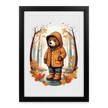 Cute Bear - Framed poster (27 × 37 cm) - black - Front
