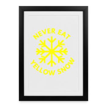 Ne mangez jamais de neige jaune - Affiche encadrée (27 × 37 cm) - noir - Devant