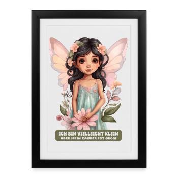 Petite Fée - Affiche encadrée (27 × 37 cm) - noir - Devant