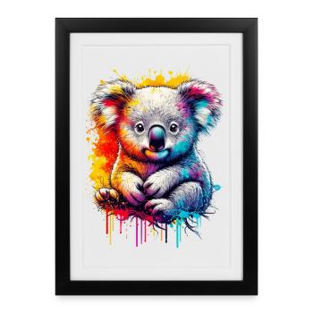 Koala - Affiche encadrée (27 × 37 cm) - noir - Devant