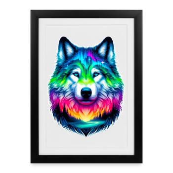 Wolf - Framed poster (27 × 37 cm) - black - Front